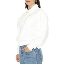 Lacoste-Sweatshirt 70V White - Felpa Polo Donna Bianca