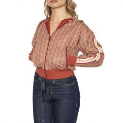 Lacoste-Sweatshirt GTI Hoody Brown - Felpa con Cappuccio Donna Marrone