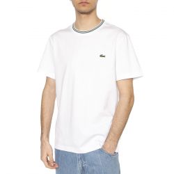 Lacoste-T-Shirt 001 White - Maglietta Girocollo Uomo Bianca