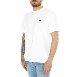 Lacoste-T-Shirt 001 White - Maglietta Girocollo Uomo Bianca