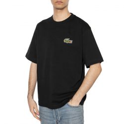 Lacoste-T-Shirt 031 Unisex Black - Maglietta Girocollo Uomo Nera