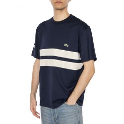Lacoste-T-Shirt 166 Blue - Maglietta Girocollo Uomo Blu