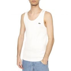 Lacoste-T-Shirt 70V White Tanktop - Canottan Uomo Bianca