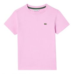 Lacoste-T-Shirt IXV Pink Kids - Maglietta Girocollo Bambini Rosa