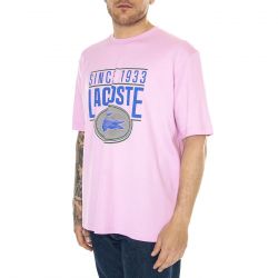 Lacoste-T-Shirt IXV Pink - Maglietta Girocollo Uomo Rosa