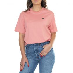Lacoste-T-Shirt QDS Pink - Maglietta Girocollo Donna Rosa