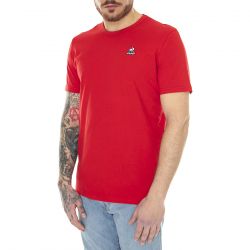 Le Coq Sportif-Essential Tee Red - Maglietta Girocollo Uomo Rossa-2120203