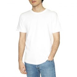 Lee-101 Core Tee Bright White - Maglietta Girocollo Uomo Bianca
