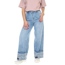 Lee-JMB Cuffed Carpenter Mid Light Shade Blue - Pantaloni Denim Jeans Donna Blu
