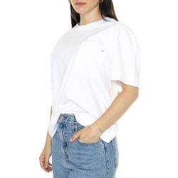 Lee-Pocket Tee Bright White - Maglietta Girocollo Donna Bianca