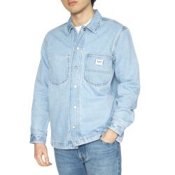 Lee-Relax Workwear Shirt Skyline Wash - Camicia Denim Jeans Uomo Blu