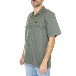 Lee-M' SS Chetopa Shirt Fort Green Blue Short-Sleeve Shirt