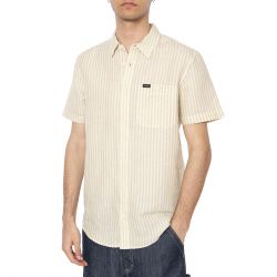 Lee-SS Leesure Shirt Pioneer Ecru - Camicia Maniche Corte Uomo Multicolore