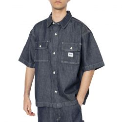 Lee-SS Workwear Shirt Rinse Wash - Camicia Maniche Corte Denim Jeans Uomo Blu