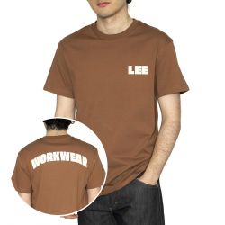 Lee-WW Graphic Tee Burlwood - Maglietta Girocollo Uomo Marrone