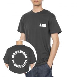 Lee-WW Graphic Tee Washed Black - Maglietta Girocollo Uomo Nera