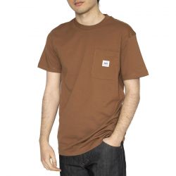 Lee-WW Pocket Tee Burlwood - Maglietta Girocollo Uomo Marrone