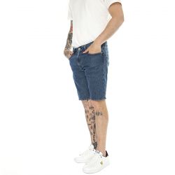 Levis-405 Standard Shorts Blue Core Cool Short Med Indigo Worn In - Bermuda Denim Jeans Uomo Blu