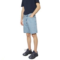 Levis-468 Loose Shorts Light Job Blue - Bermuda Uomo Blu