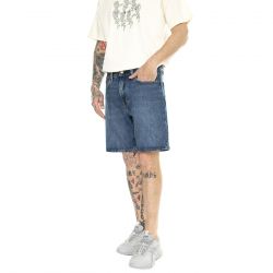 Levis-468 Stay Loose Shorts Astro Jam Light Indigo Worn In - Bermuda Denim Jeans Uomo Blu