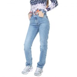 Levis-501 Jeans For Women Hollow Days Light Indigo Worn In - Pantaloni Denim Jeans Donna Blu