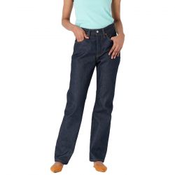 Levis-501 Rigid Sesquicentennial Med Indigo Worn In - Pantaloni Denim Jeans Donna Blu