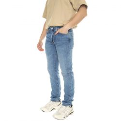 Levis-511 Slim Always Been Cool Light Indigo Worn In - Pantaloni Denim Jeans Uomo Blu