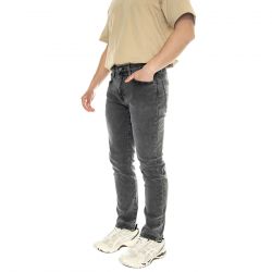 Levis-511 Slim Overnighter Black - Pantaloni Denim Jeans Uomo Grigi