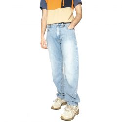 Levis-555 Relaxed Straight Call Me Again LTWT - Pantaloni Denim Jeans Uomo Blu