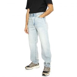 Levis-568 Losse Straight Baby Blue Essentials - Pantaloni Denim Jeans Uomo Blu