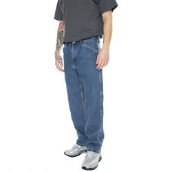 Levis-568 Stay Loose Carpenter Safe In Charm Med Indigo Flat Finish - Pantaloni Denim Jeans Uomo Blu