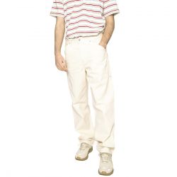 Levis-586 Loose Straight Carpenter Undyed Ecru Gre - Pantaloni Denim Jeans Uomo Beige
