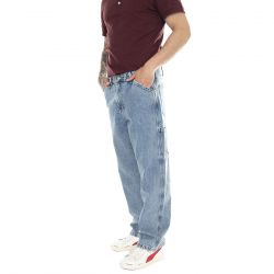 Levis-586 Stay Loose Carpenter Put In Work Med Indigo Flat Finish - Pantaloni Denim Jeans Uomo Blu