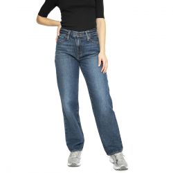 Levis-94 Baggy Dark Indigo Worn In - Pantaloni Denim Jeans Donna Blu