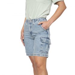 Levis-Baggy Cargo Short Too Clean Blue - Bermuda Cargo Donna Blu