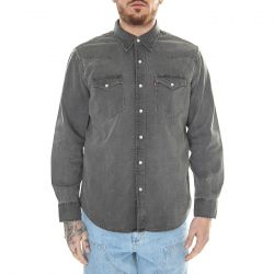 Levis-Classic Western Standard Calypso Grey ST Grey Shirt
