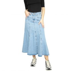 Levis-Fit And Flare Skirt Med Indigo Flat Finish