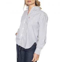 Levis-Harlie New BF Shirt Marinas Stripe Navy - Camicia Donna Blu
