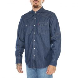 Levis-M' Barstow Western Standard Red Cast Rinse Marbled TH 2H 19 Shirt-85744-0000