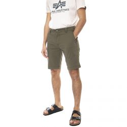 Levis-Mens Chino Taper Bunker Olive Shorts-17202-0004