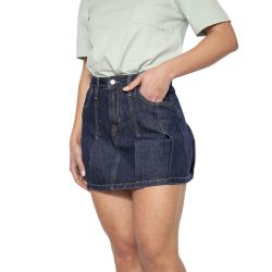 Levis-Pleated Mini Skirt Remember Together - Gonna Denim Jeans Donna Blu