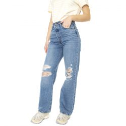 Levis-W' Ribcage Straight Ankle After Love Light Indigo Worn In Pants