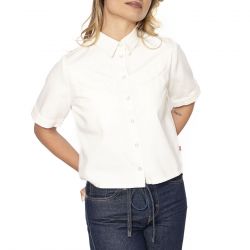 Levis-Rinoa Camp Shirt Seeded State - Camicia Maniche Corte Donna Bianca