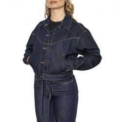 Levis-Shrunken 90S Trucker Western Dream Nice Dream - Giacca Donna Blu