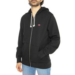 Levis-The Original HM ZipUp Mineral Black - Felpa con Cappuccio e Zip Uomo Nera