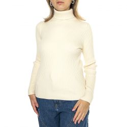 Levis-Tulip Turtleneck White Swan Neutral - Maglione Collo Alto Donna Bianco