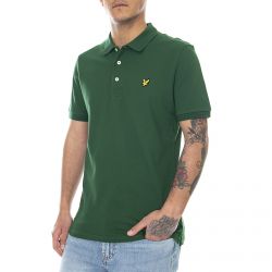 Lyle & Scott-Mens Plain Polo Shirt - English Green - Polo Uomo Verde-SP400VOG-W510