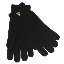 Lyle & Scott-Racked Rib True Black Gloves-GL304CL-572