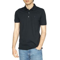 Lyle & Scott-Tonal Eagle Polo Shirt Dark Navy - Polo Uomo Blu