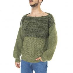 MAGLIANO-Mens Freakettone Cable Green Sweater-I58206685-FU85-53